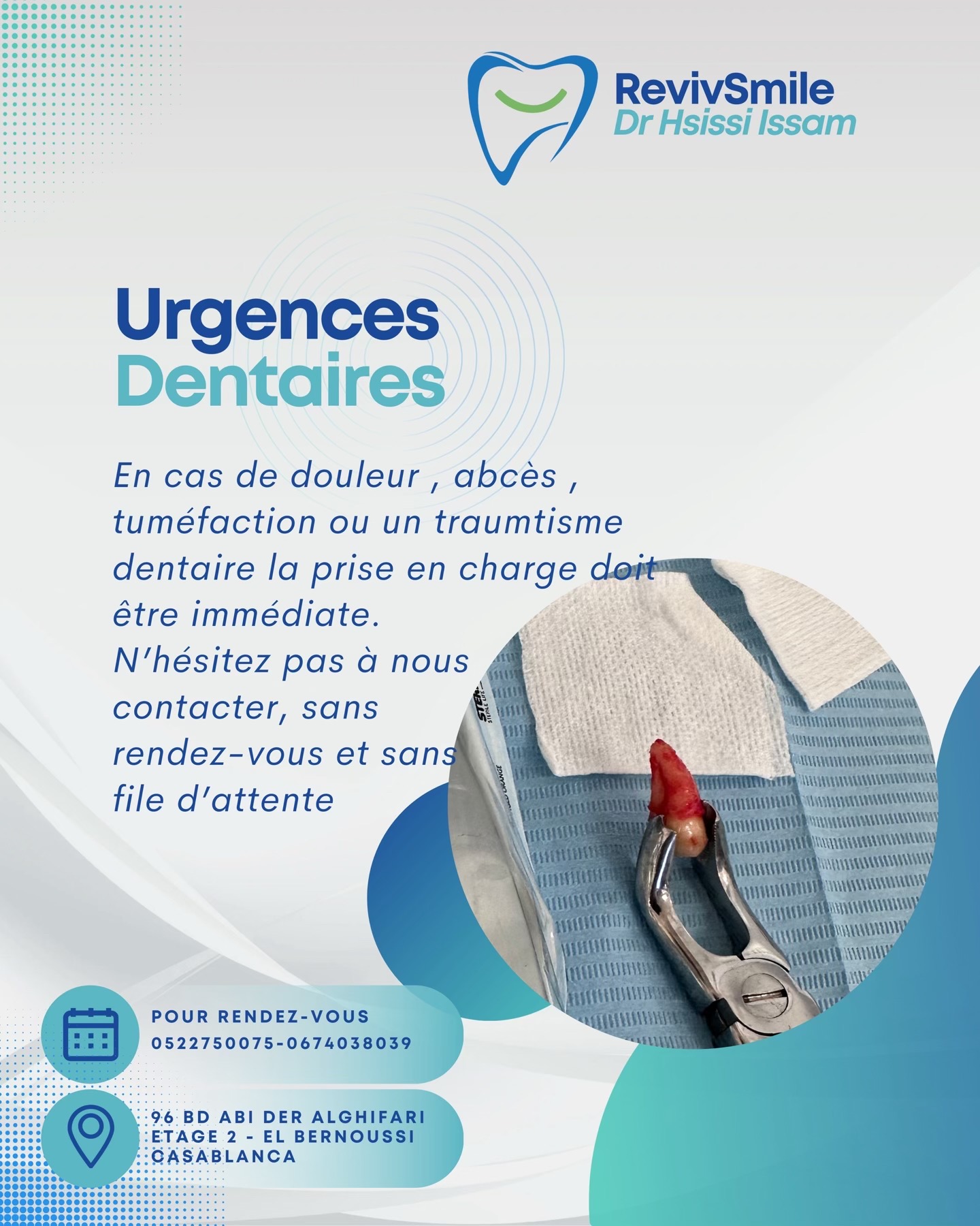 Clinique dentaire Hsissi Issam Casablanca • Orthodontiste ● Hollywood Smile ● Orthodontie ● Pédodontie